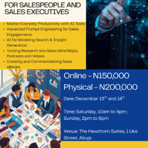 ADVANCED AI TRAINING FOR SALESPEOPLE AND SALES EXECUTIVES