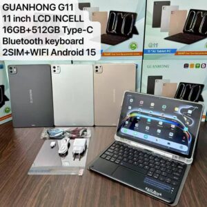 Guanhong G11 11-Inch Android Tablet PC (16GB RAM, 512GB Storage) With Bluetooth Keyboard